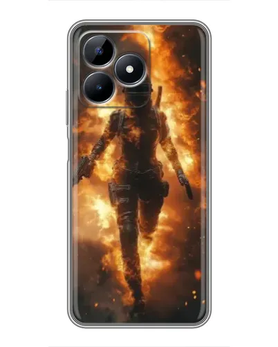 Чохол для Realme C51 з картинкою «BMW — швидкість у дощі»