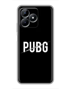 Чохол для Realme C51 з картинкою «PUBG — білий логотип»