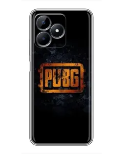Чохол для Realme C51 з картинкою «PUBG — золотий логотип»