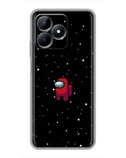 Чохол для Realme C51 з картинкою «Червоний Among Us»