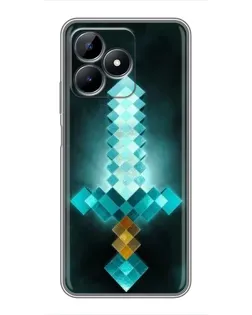 Чохол для Realme C51 з картинкою «Алмазний меч неон»