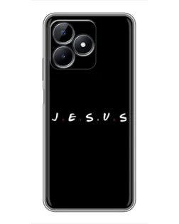 Чехол для Realme C51 с картинкой «Точки веры J.E.S.U.S.»