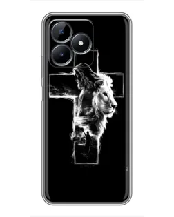 Чехол для Realme C51 с картинкой «Сияющий крест Jesus» Чехол для Realme C51 с картинкой «Сияющий крест Jesus»