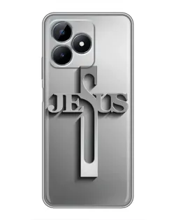 Чехол для Realme C51 с картинкой «Металлический крест Jesus» Чехол для Realme C51 с картинкой «Металлический крест Jesus»