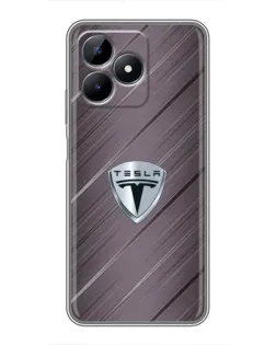 Чохол для Realme C51 з картинкою «Металева текстура Tesla»