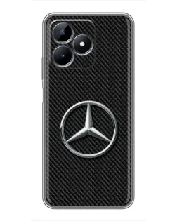 Чехол для Realme C51 с картинкой «Карбоновый Mercedes стиль»