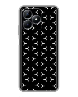 Чехол для Realme C51 с картинкой «Mercedes паттерн звезд»