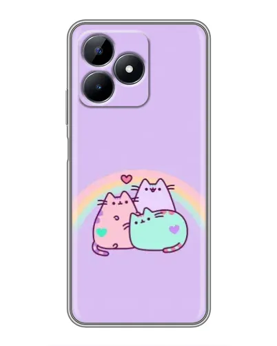 Чехол для Realme C51 с картинкой «Радужные Пушины» Чехол для Realme C51 с картинкой «Радужные Пушины»