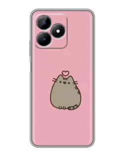 Чохол для Realme C51 з картинкою «Pusheen серце»