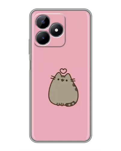 Чехол для Realme C51 с картинкой «Pusheen сердце» Чехол для Realme C51 с картинкой «Pusheen сердце»