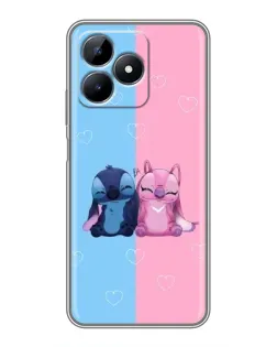 Чехол для Realme C51 с картинкой «Stitch и Angel Love» Чехол для Realme C51 с картинкой «Stitch и Angel Love»