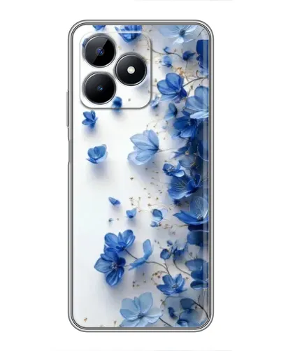 Чохол для Realme C51 з картинкою «Блакитний квітковий каскад»