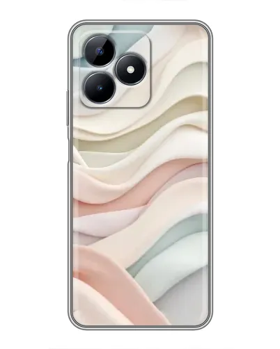Чехол для Realme C51 с картинкой «Пастельные нежные волны»