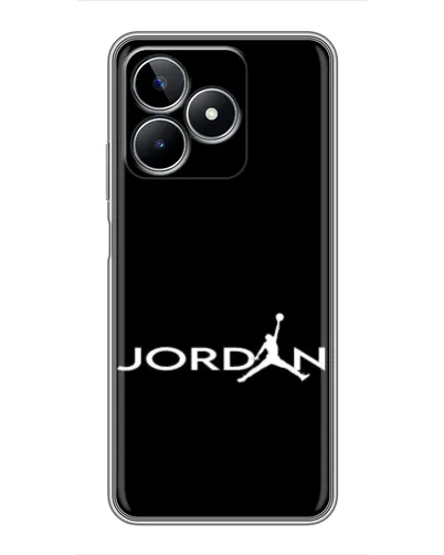 Чехол для Realme C53 с картинкой «Jordan White Logo»