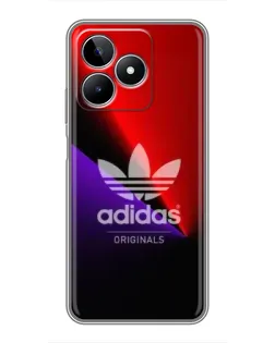 Чехол для Realme C53 с картинкой «Adidas Red Neon»