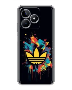 Чехол для Realme C53 с картинкой «Adidas Splash»