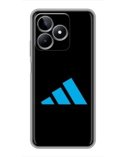 Чехол для Realme C53 с картинкой «Adidas Cyan Logo»