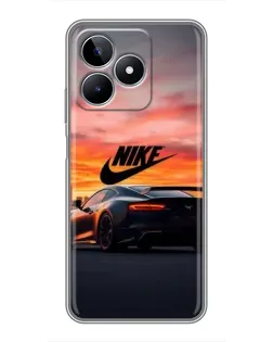 Чохол для Realme C53 з картинкою «Nike та суперкар»