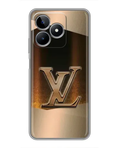 Чехол для Realme C53 с картинкой «LV — золотое сияние»