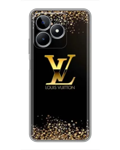 Чехол для Realme C53 с картинкой «LV — золотые искры»