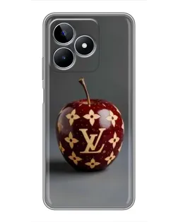 Чехол для Realme C53 с картинкой «Красное яблоко LV»
