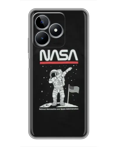 Чехол для Realme C53 с картинкой «NASA — шагаем по Луне» Чехол для Realme C53 с картинкой «NASA — шагаем по Луне»