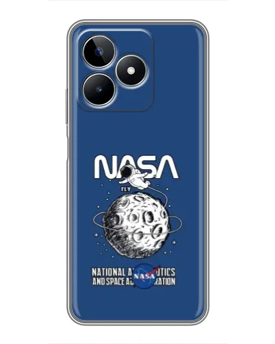 Чехол для Realme C53 с картинкой «NASA — лунная миссия» Чехол для Realme C53 с картинкой «NASA — лунная миссия»