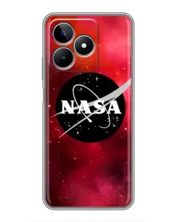Чехол для Realme C53 с картинкой «NASA — красная туманность»