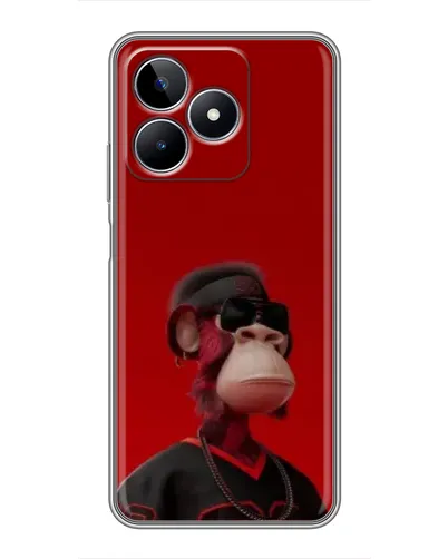 Чехол для Realme C53 с картинкой «Bored Ape в красном»