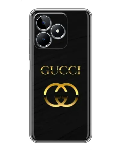 Чехол для Realme C53 с картинкой «Золотой логотип Gucci»