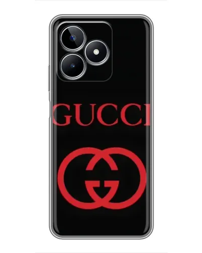 Чехол для Realme C53 с картинкой «Gucci — красный логотип»