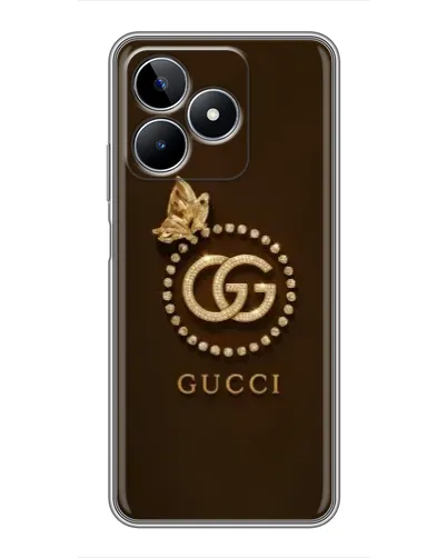 Чехол для Realme C53 с картинкой «Gucci — золотая бабочка»
