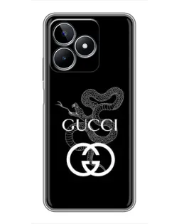 Чехол для Realme C53 с картинкой «Gucci — серебряная змея»