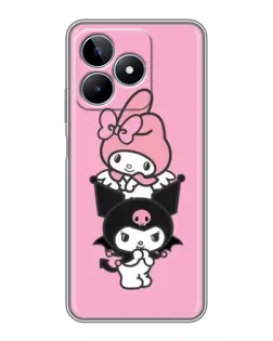 Чехол для Realme C53 с картинкой «My Melody и Kuromi» Чехол для Realme C53 с картинкой «My Melody и Kuromi»
