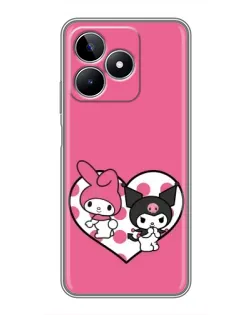 Чехол для Realme C53 с картинкой «Kuromi и My Melody» Чехол для Realme C53 с картинкой «Kuromi и My Melody»