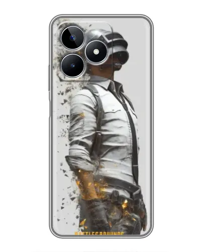 Чехол для Realme C53 с картинкой «PUBG — боец в пыли»