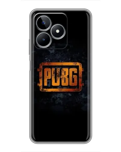 Чехол для Realme C53 с картинкой «PUBG — золотой логотип»
