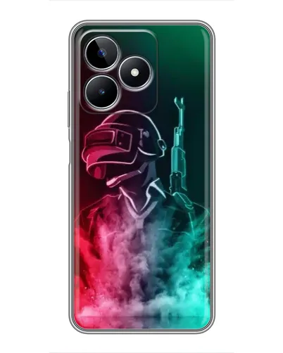 Чехол для Realme C53 с картинкой «PUBG — огненный воин»