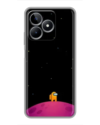 Чехол для Realme C53 с картинкой «Одинокий герой на планете»
