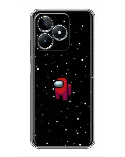 Чехол для Realme C53 с картинкой «Красный Among Us»