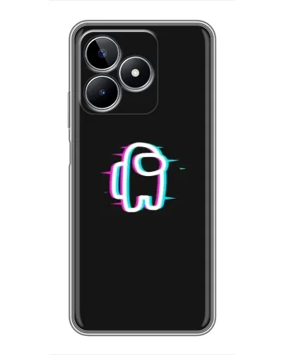 Чехол для Realme C53 с картинкой «Among Us неон»