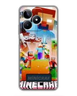 Чехол для Realme C53 с картинкой «Minecraft герои игры» Чехол для Realme C53 с картинкой «Minecraft герои игры»