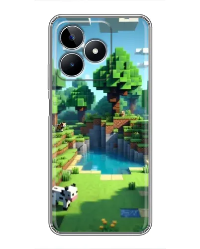 Чехол для Realme C53 с картинкой «Minecraft летний день»