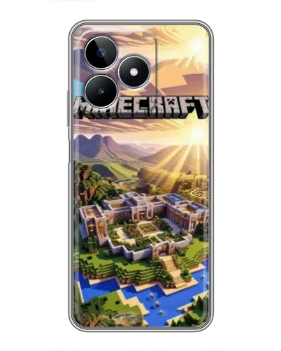 Чехол для Realme C53 с картинкой «Minecraft панорама»