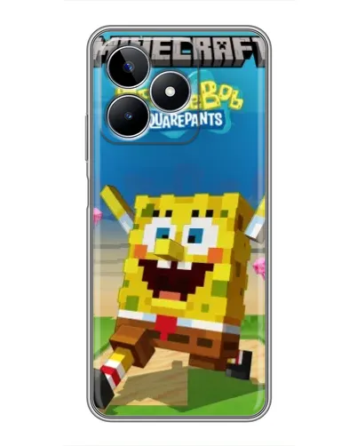 Чохол для Realme C53 з картинкою «Губка Боб Minecraft» Чохол для Realme C53 з картинкою «Губка Боб Minecraft»