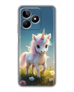 Чехол для Realme C53 с картинкой «Единорог на поляне» Чехол для Realme C53 с картинкой «Единорог на поляне»