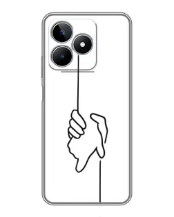 Чехол для Realme C53 с картинкой «Рука держит» Чехол для Realme C53 с картинкой «Рука держит»