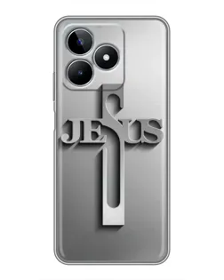 Чехол для Realme C53 с картинкой «Металлический крест Jesus» Чехол для Realme C53 с картинкой «Металлический крест Jesus»