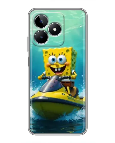 Чехол для Realme C53 с картинкой «Спанч Боб на гидроцикле» Чехол для Realme C53 с картинкой «Спанч Боб на гидроцикле»