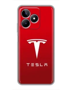 Чехол для Realme C53 с картинкой «Tesla Red Classic»